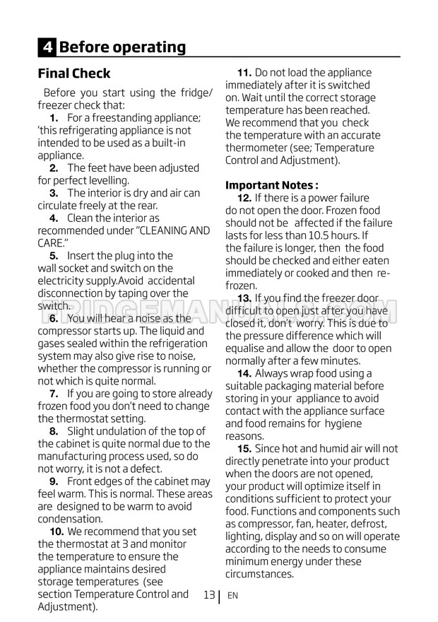 Beko FXF553W User Manual