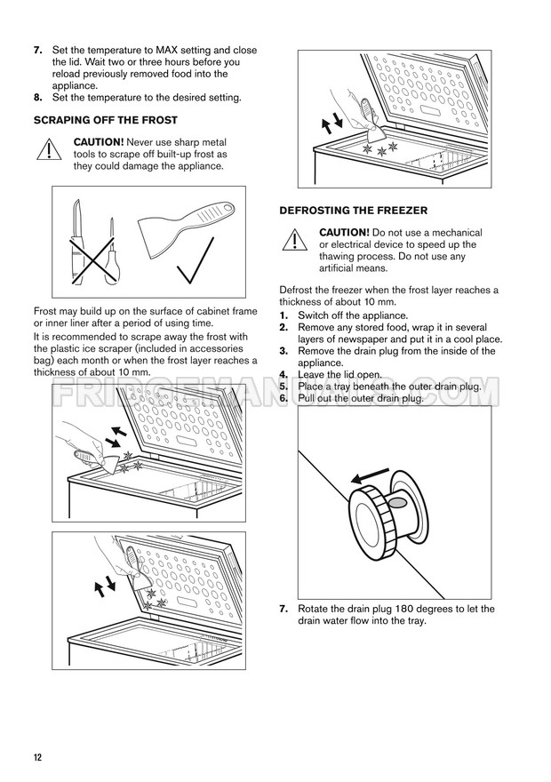 Zanussi ZCAN38FW1 Chest Freezer User Manual