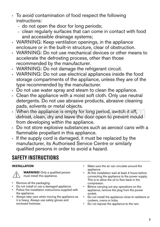 Zanussi ZCAN38FW1 Chest Freezer User Manual