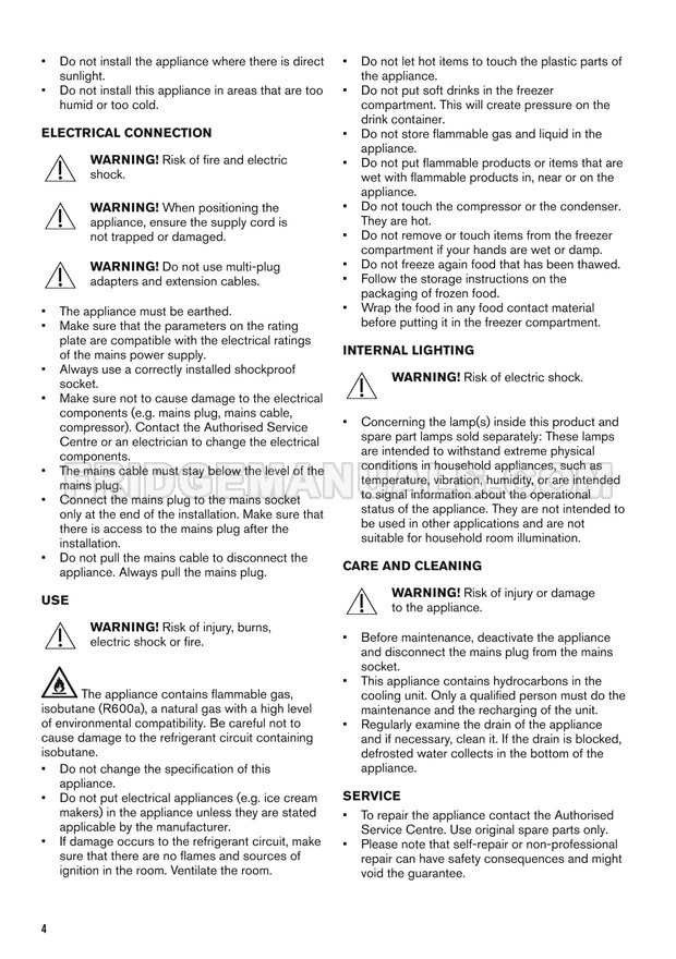 Zanussi ZCAN38FW1 Chest Freezer User Manual